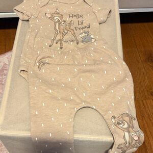 Disney Tan Bodysuit with Bambi Print